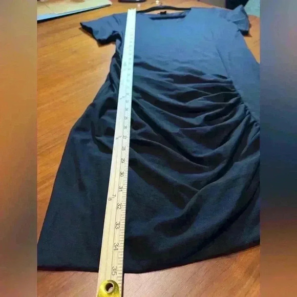 Theory Revolve 100% Pima Cotton Sunly Faux Wrap Mini Dress Minimalist Classic M - Picture 13 of 16